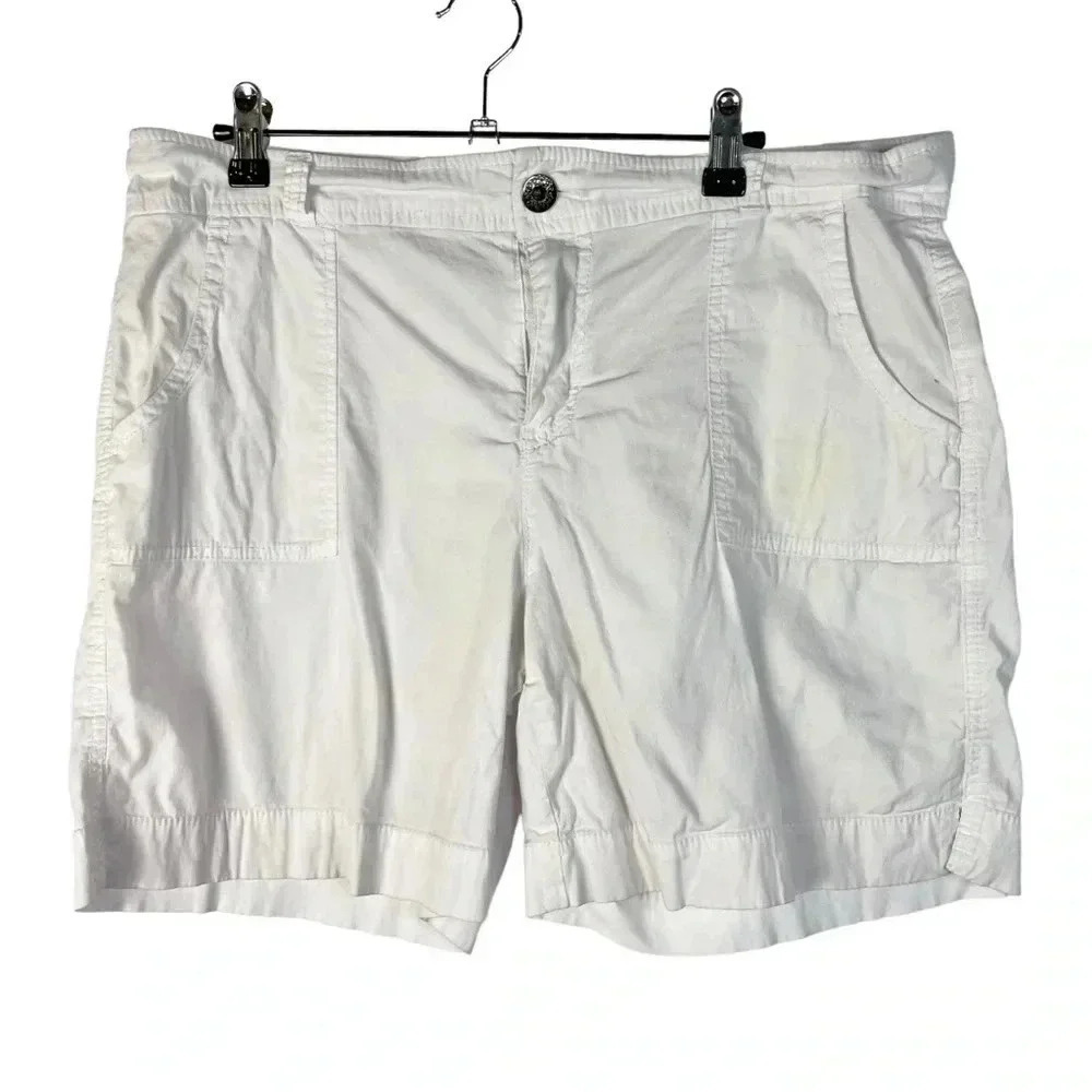 Khakis & Co White Utility Pocket Y2K Casual Shorts 12